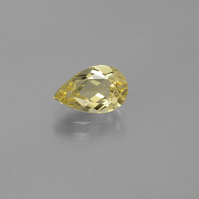 Berilo dorado amarillo natural de 1,11 ct, en forma de pera, VVS-VS