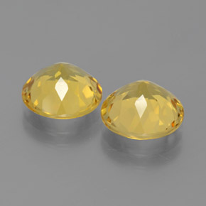 Gemas de berilo dorado amarillo natural de  ct, corte redondo, VVS-VS