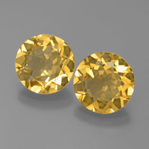 Gemas de berilo dorado amarillo natural de  ct, corte redondo, VVS-VS