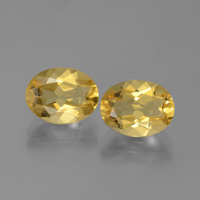 Gemas de Berilo Dorado Dorado medio natural de 3.41 ct, Corte Óvalo, VVS-VS