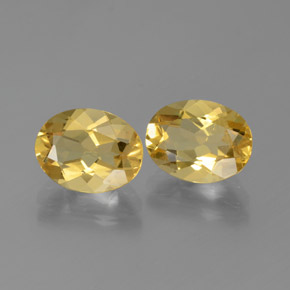 Gemas de Berilo Dorado Dorado medio natural de 3.41 ct, Corte Óvalo, VVS-VS