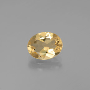 Berilo dorado amarillo natural de 1,72 ct, corte óvalo, VVS