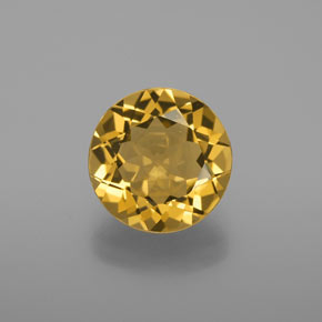 Berilo dorado amarillo natural de 3,29 ct, corte redondo, VVS-VS