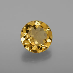 Berilo dorado amarillo natural de 3,29 ct, corte redondo, VVS-VS