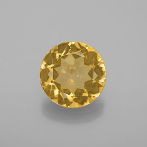 Berilo dorado amarillo natural de 2,98 ct, corte redondo, VS