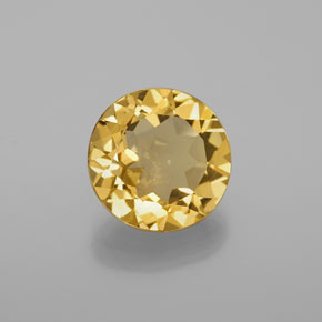 Berilo dorado amarillo natural de 2,98 ct, corte redondo, VS