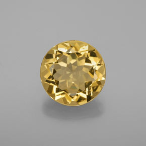 Berilo dorado amarillo natural de 3,13 ct, corte redondo, VVS-VS
