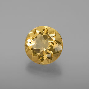 Berilo dorado amarillo natural de 3,44 ct, corte redondo, VVS-VS