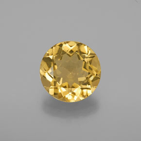 Berilo dorado amarillo natural de 2,70 ct, corte redondo, VVS-VS