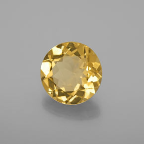 Berilo dorado amarillo natural de 2,70 ct, corte redondo, VVS-VS