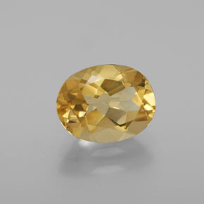 Berilo Dorado Amarillo natural de 1.86 ct, Corte Óvalo, VVS-VS