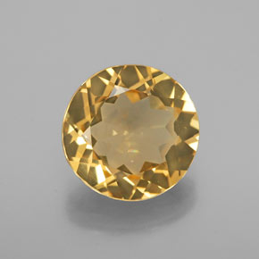 Berilo dorado amarillo natural de 3,20 ct, corte redondo, VVS
