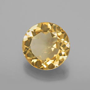 Berilo dorado amarillo natural de 3,20 ct, corte redondo, VVS