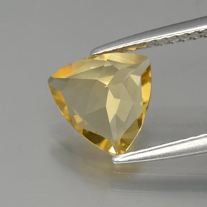 Berilo dorado amarillo natural de 1,28 ct, trillón, VVS