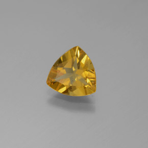 Berilo dorado amarillo natural de 1,17 ct, trillón, VS