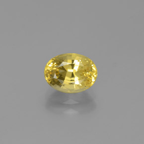 Berilo Dorado Amarillo natural de 1.32 ct, Corte Óvalo, VVS