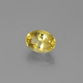 Berilo Dorado Amarillo natural de 1.32 ct, Corte Óvalo, VVS