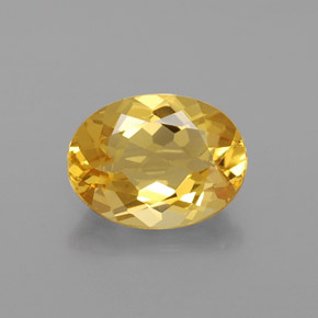 Berilo dorado amarillo natural de 1,37 ct, corte óvalo, VVS-VS