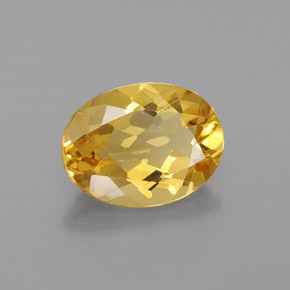 Berilo dorado amarillo natural de 1,37 ct, corte óvalo, VVS-VS