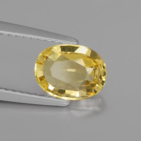 Berilo Dorado Amarillo natural de 1.23 ct, Corte Óvalo, VVS