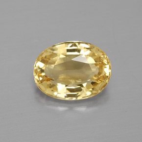 Berilo Dorado Amarillo natural de 1.28 ct, Corte Óvalo, VVS
