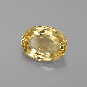 Berilo Dorado Amarillo natural de 1.28 ct, Corte Óvalo, VVS