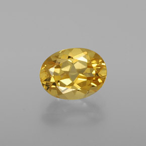 Berilo dorado amarillo natural de 1,30 ct, corte óvalo, VVS-VS