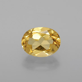 Berilo dorado amarillo natural de 1,27 ct, corte óvalo, VVS-VS