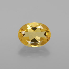 Berilo Dorado Amarillo natural de 1.16 ct, Corte Óvalo, VVS-VS