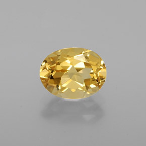 Berilo Dorado Amarillo natural de 1.24 ct, Corte Óvalo, VVS