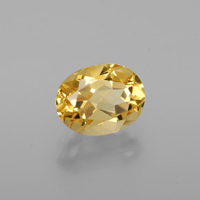 Berilo Dorado Amarillo natural de 1.24 ct, Corte Óvalo, VVS