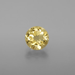 Berilo dorado amarillo natural de 1,19 ct, corte redondo, VS