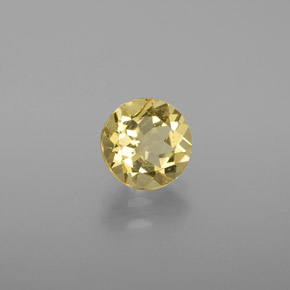 Berilo dorado amarillo natural de 1,19 ct, corte redondo, VS