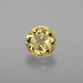 Berilo dorado amarillo natural de 1,79 ct, corte redondo, VVS-VS