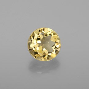 Berilo dorado amarillo natural de 1,79 ct, corte redondo, VVS-VS