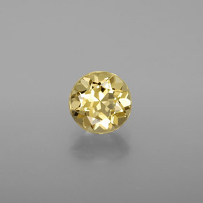 Berilo dorado amarillo natural de 1,13 ct, corte redondo, VVS-VS