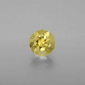 Berilo dorado amarillo natural de 1,12 ct, corte redondo, VVS-VS
