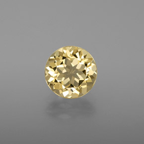 Berilo dorado amarillo natural de 1,78 ct, corte redondo, VVS-VS