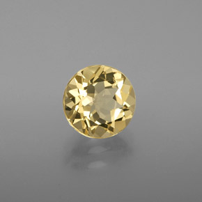 Berilo dorado amarillo natural de 1,78 ct, corte redondo, VVS-VS