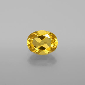 Berilo Dorado Amarillo natural de 1.29 ct, Corte Óvalo, VVS-VS