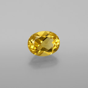 Berilo Dorado Amarillo natural de 1.29 ct, Corte Óvalo, VVS-VS