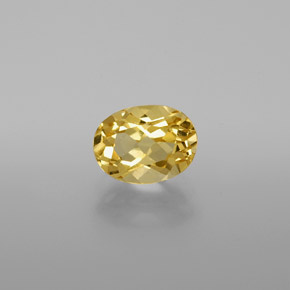 Berilo Dorado Amarillo natural de 1.36 ct, Corte Óvalo, VVS-VS
