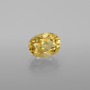 Berilo Dorado Amarillo natural de 1.36 ct, Corte Óvalo, VVS-VS
