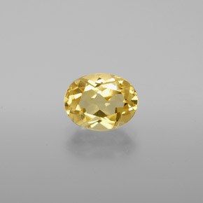 Berilo dorado Amarillo natural de 1.37 ct, Ovalada, VVS-VS