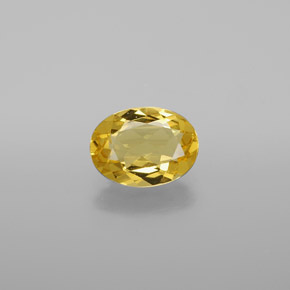 Berilo dorado amarillo natural de 0,96 ct, corte óvalo, VVS