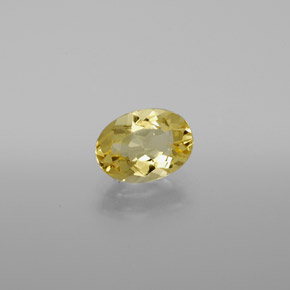Berilo Dorado Amarillo natural de 0.91 ct, Corte Óvalo, VVS