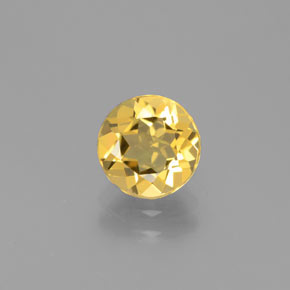 Berilo dorado amarillo natural de 1,21 ct, corte redondo, VVS