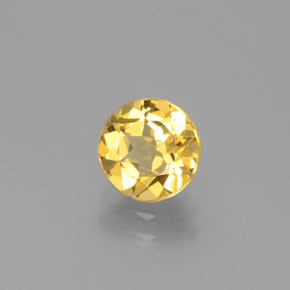 Berilo dorado amarillo natural de 1,21 ct, corte redondo, VVS
