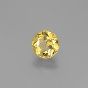 Berilo dorado amarillo natural de 0,82 ct, corte redondo, VVS-VS