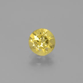 Berilo Dorado Amarillo natural de 0.61 ct, Corte Redondo, VS